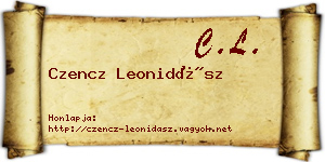 Czencz Leonidász névjegykártya